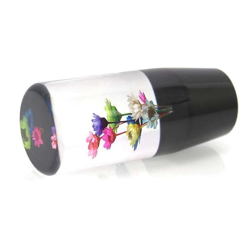 Universal Car Manual Shift Knob 4 Inch Acrylic Transparent Flowers Shift Lever Head for