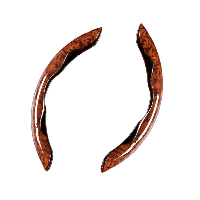 Universal Car Mahogany Steering Wheel Cover Interior Modified Sandalwood Steering Wheel Protector C