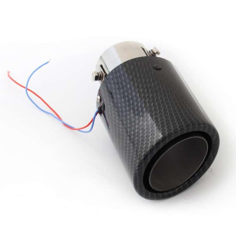 Universal Car Modified Exhaust Muffler Tip Tail Pipe Red LED Flaming Luminous- Turbo Sport