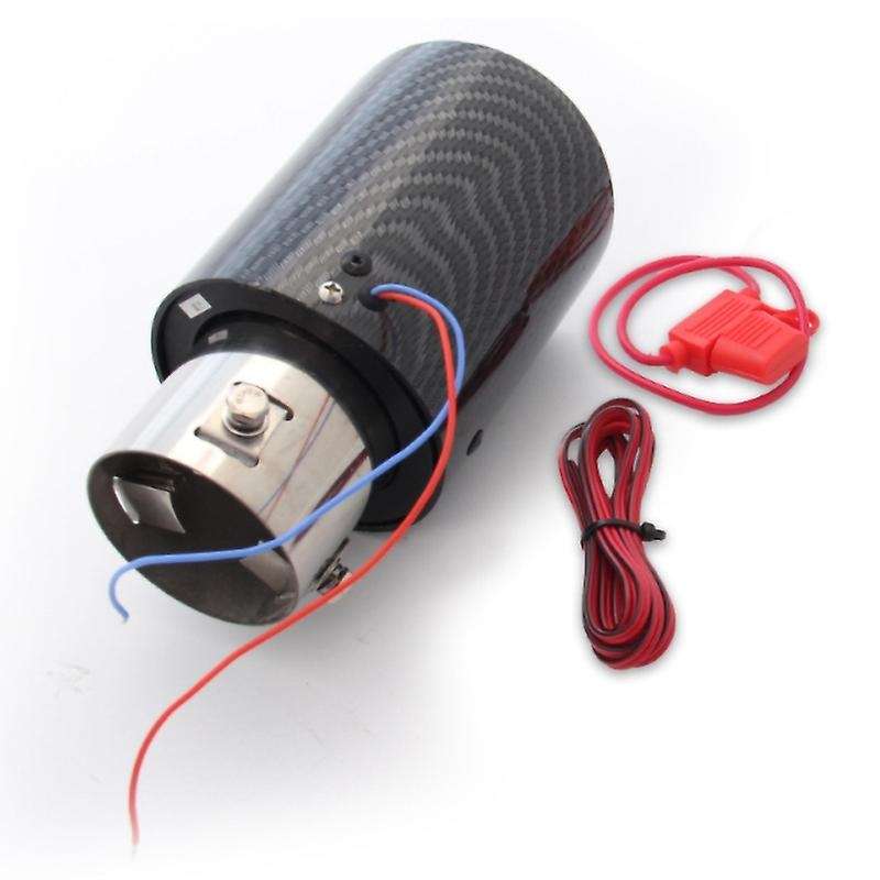 Universal Car Modified Exhaust Muffler Tip Tail Pipe Red LED Flaming Luminous- Turbo Sport