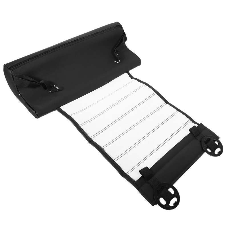 Universal Car Seat Leather Leg Pad Support Extension Mat Soft Black