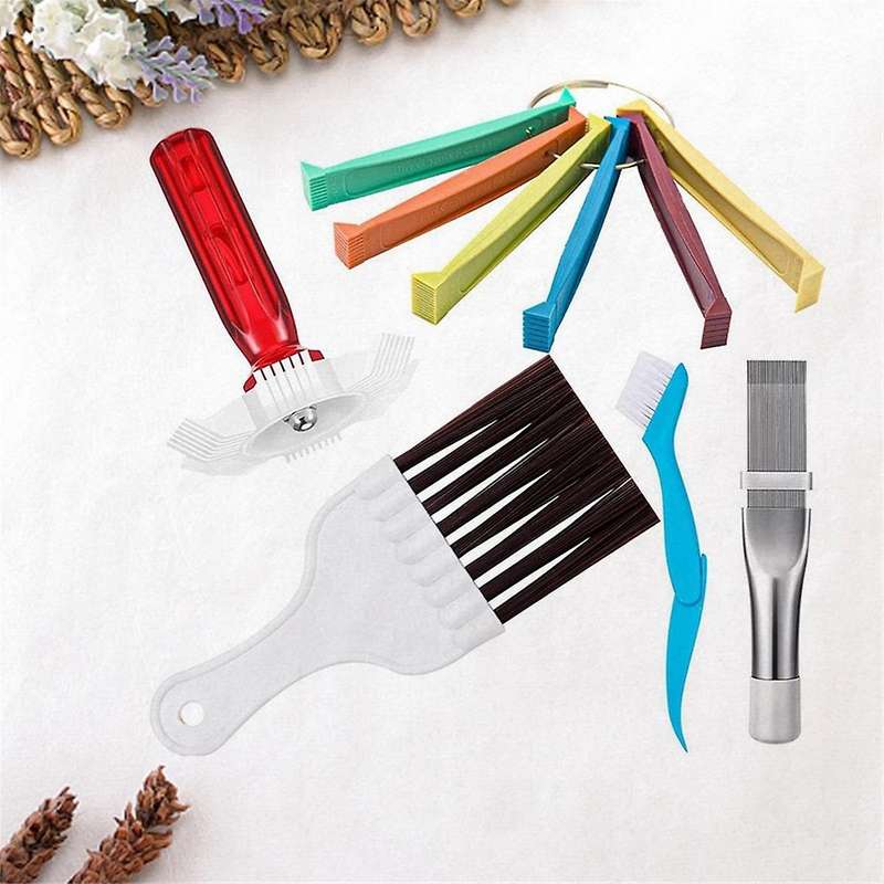 Universal Car Radiator Condenser Fin Comb Sets Air Conditioner Coil Straightener Hand Cleaning Tool