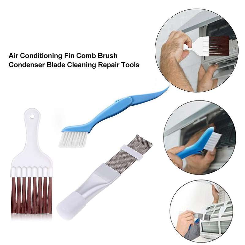 Universal Car Radiator Condenser Fin Comb Sets Air Conditioner Coil Straightener Hand Cleaning Tool