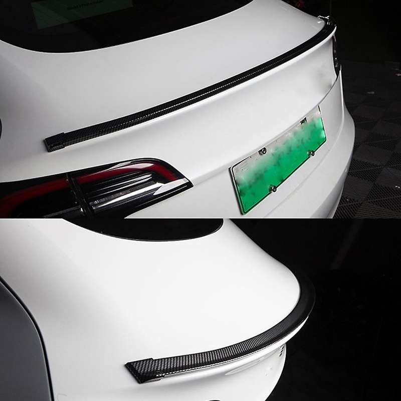 Universal Car Tail Spoiler Carbon Fiber Fixed Wing for Model 3 Y S X A-Udi B-MW