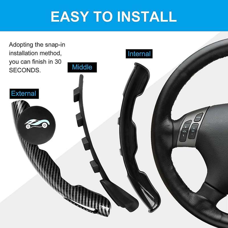 Universal Car Steering Wheel Cover with Spinner Handle Knob Incredibly Durable for E90 E60 F10 F20 C