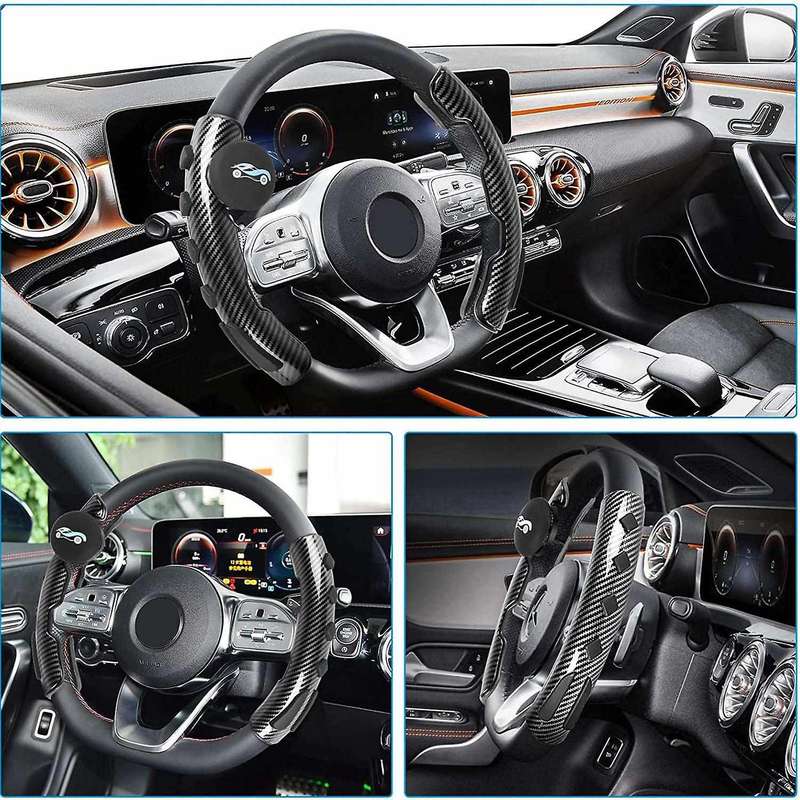 Universal Car Steering Wheel Cover with Spinner Handle Knob Incredibly Durable for E90 E60 F10 F20 C