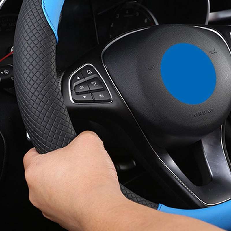 Universal Car Steering Wheel Cover Imitation Dermis Auto Steering-Weel Covers Auto Upholstery ( Blac