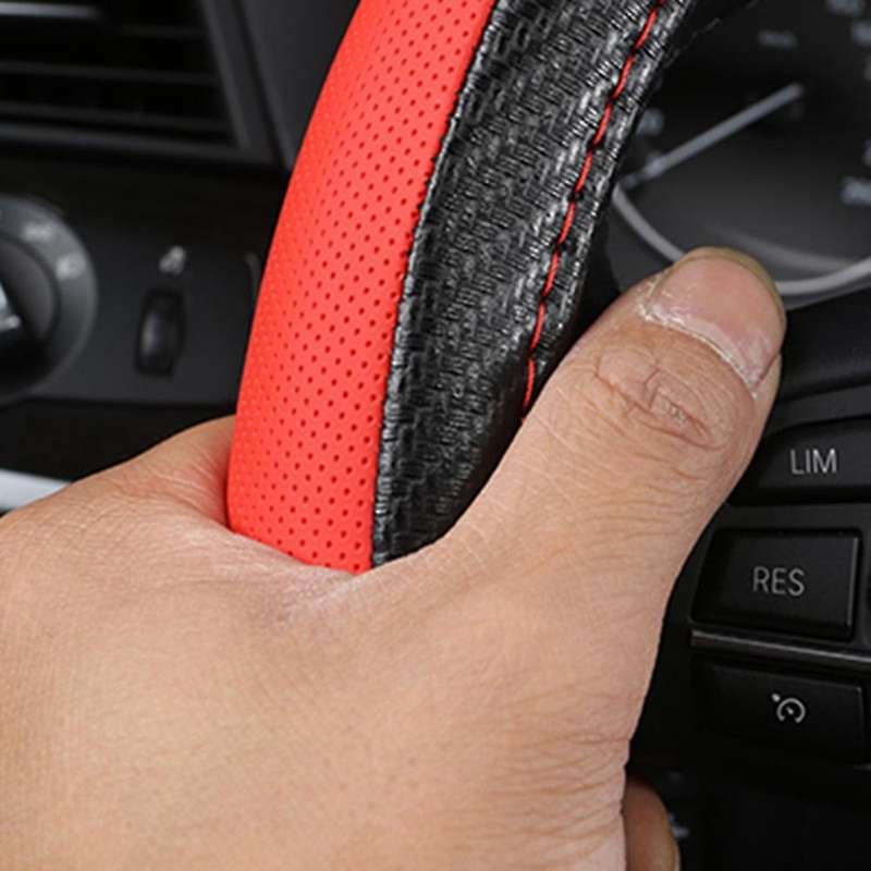 Universal Car Steering Wheel Cover Soft Anti-Slip Car-Styling Sport Auto Steering Wheel Covers (Blac