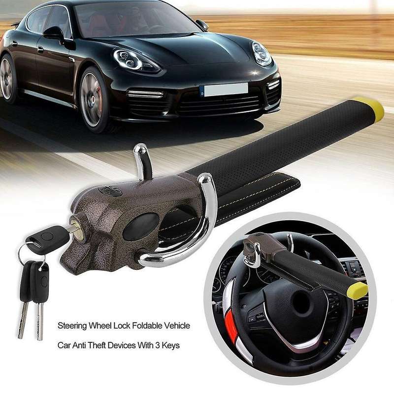 Universal Car Steering Wheel Lock Foldable Anti-Theft Security Car Locks Auto Steering Lock Anti The