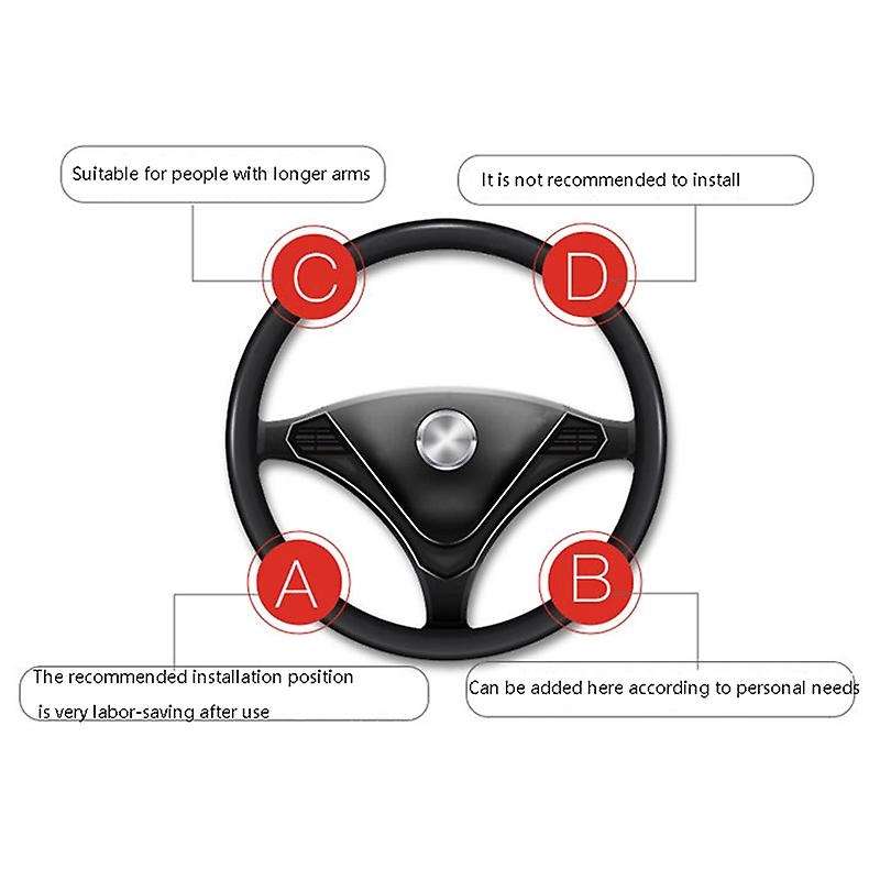 Universal Car Truck Steering Wheel Spinner Power Handle Knob Booster-Pink