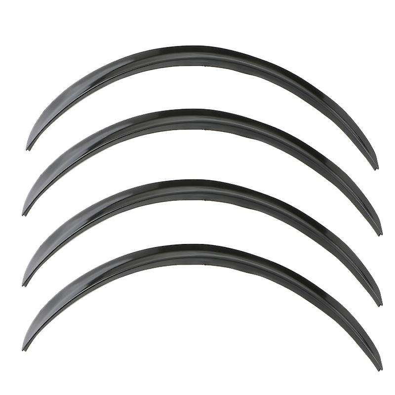 Universal Car Wheel Eyebrow Arch Trim Lips Flare Protector Black 4Pcs 32cm