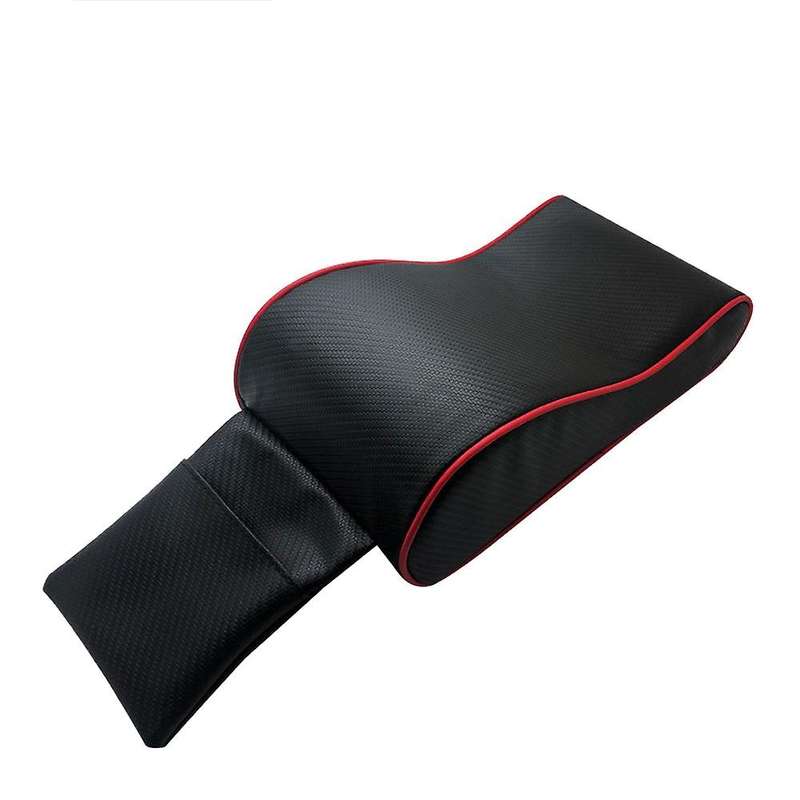 Universal Center Console Armrest Cushion Carbon Fiber Armrest Pad Storage Box Black Line