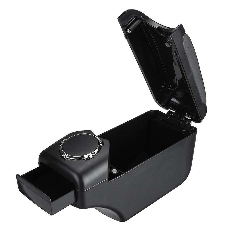 Universal Central Console Armrest Box Storage Box PU Leather Organizer Tray for Van Truck Auto Inter