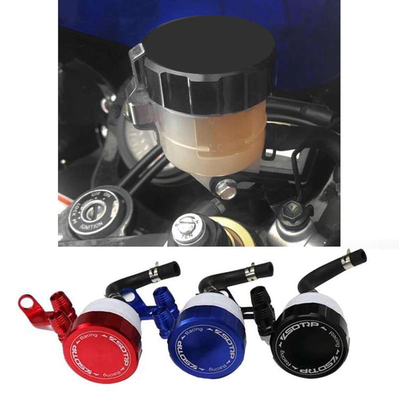 Universal CNC Motorcycle Brake Fluid Reservoir Clutch Tank Oil Fluid Cylinders Cup for Blue