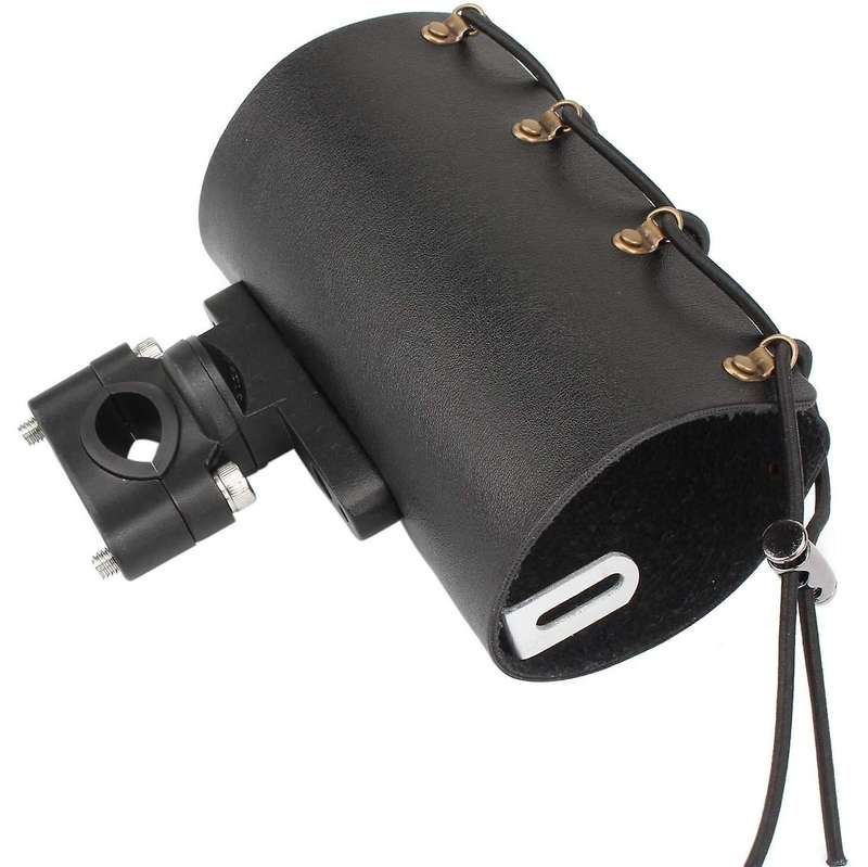 Universal Cup Drink Holder Leather Adjustable Drink Holder with 360Swivel for Motorcycle Bicycle UTV
