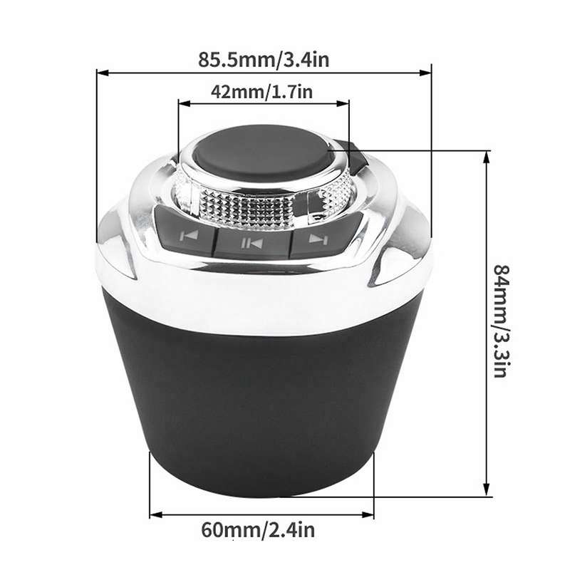 Universal Cup Shape with LED Light 8-Key Car Wireless Steering Wheel Control Button for Car Android