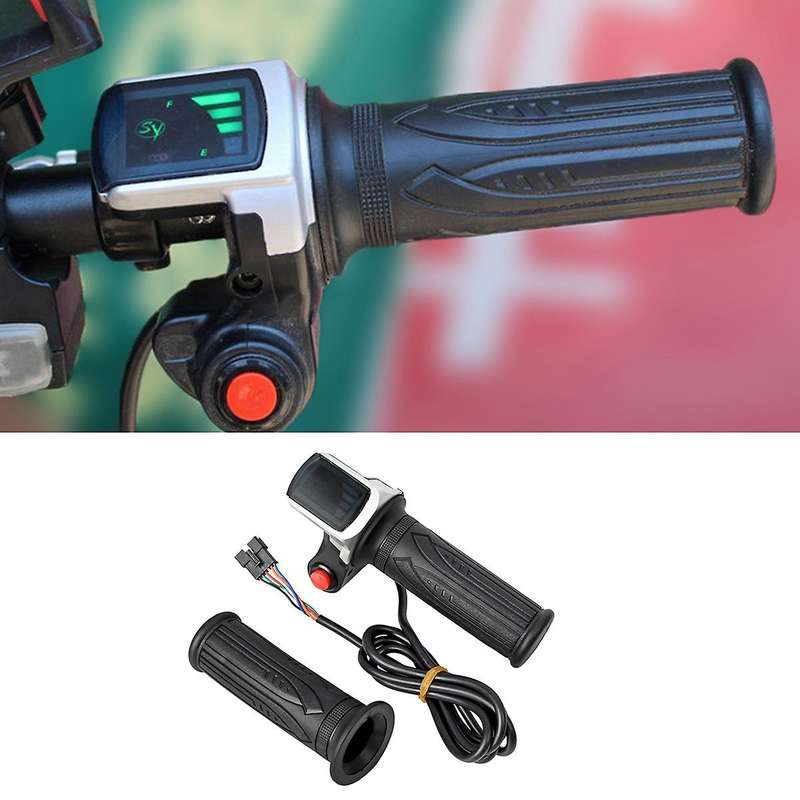 Universal Electric Bike Throttle with Lcd Display Handle Throttle for 36v Twist Throttle Scooter E-