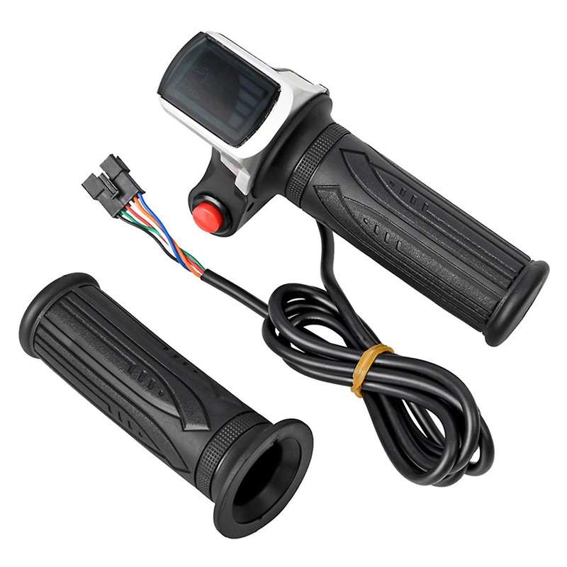 Universal Electric Bike Throttle with Lcd Display Handle Throttle for 36v Twist Throttle Scooter E-