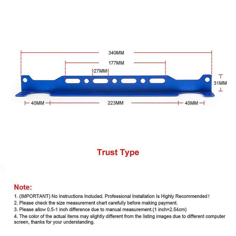 Universal Engine Mounting Bracket Kit Aluminum Alloy 2mm Thickness Blue