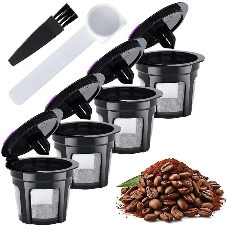 Universal Fit Reusable Coffee Filters with Coffee Pods Refillable Kcups Coffee Filters for 1.0 and 2