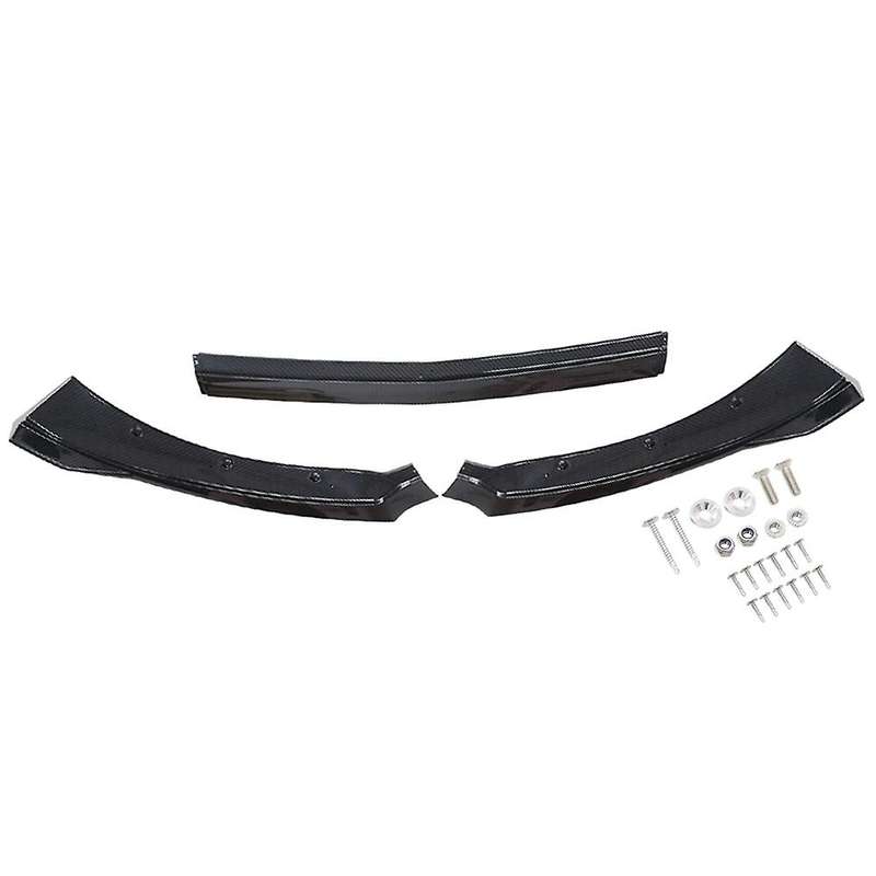 Universal Front Bumper Lip Under Panel Carbon Fiber Bumper Shovel Lip Spoiler for 2015-2019
