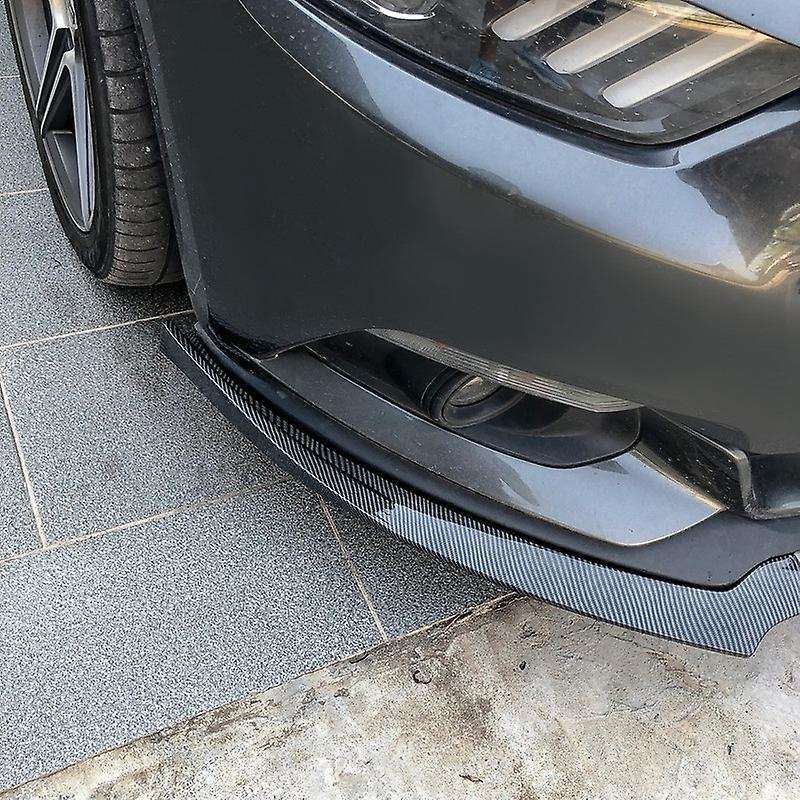 Universal Front Bumper Lip Under Panel Carbon Fiber Bumper Shovel Lip Spoiler for 2015-2019