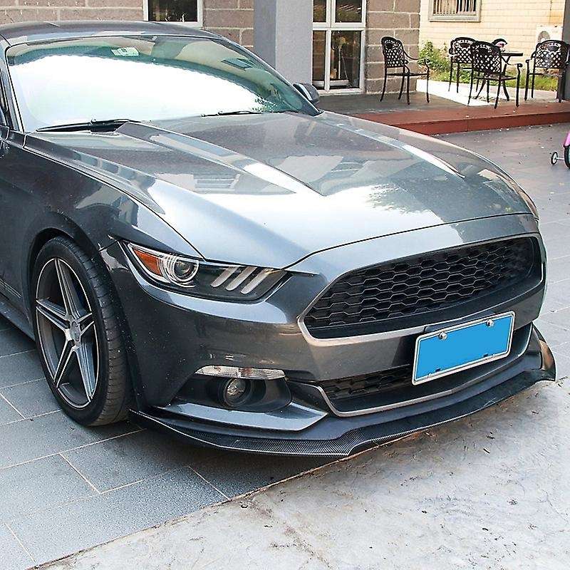 Universal Front Bumper Lip Under Panel Carbon Fiber Bumper Shovel Lip Spoiler for 2015-2019