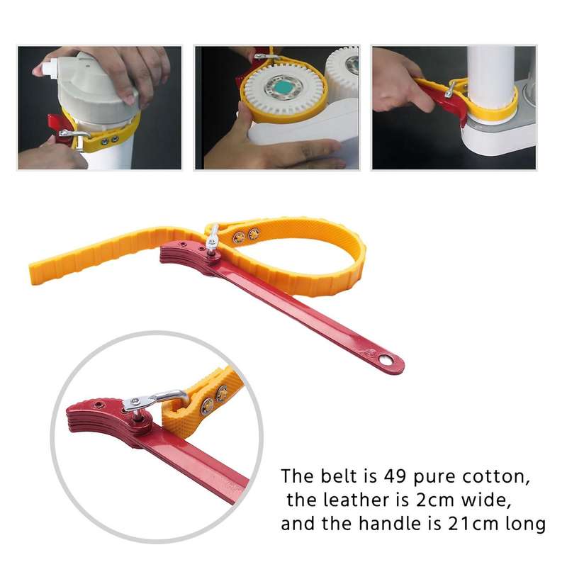 Universal Filter Bottle Wrench for Water Purifier Non-Slip Belt Universal Wrench Remove 10 Inch 20 I