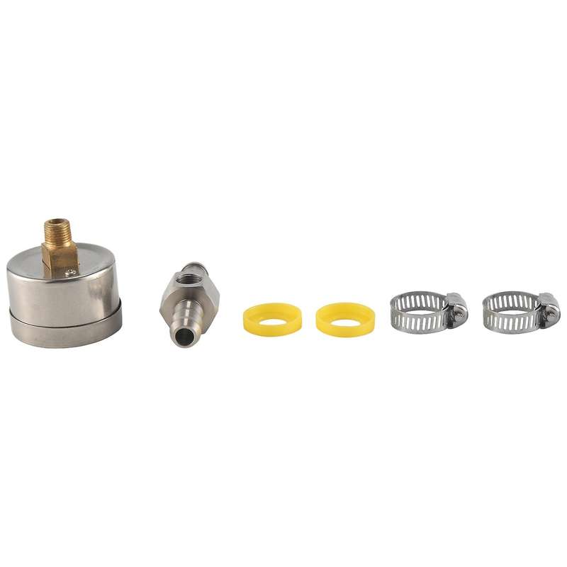 Universal Fuel Pressure Gauge 1/8 NPT(140 Psi) with 3/8 Inch Fuel Line Fuel Pressure Gauge Sensor T-