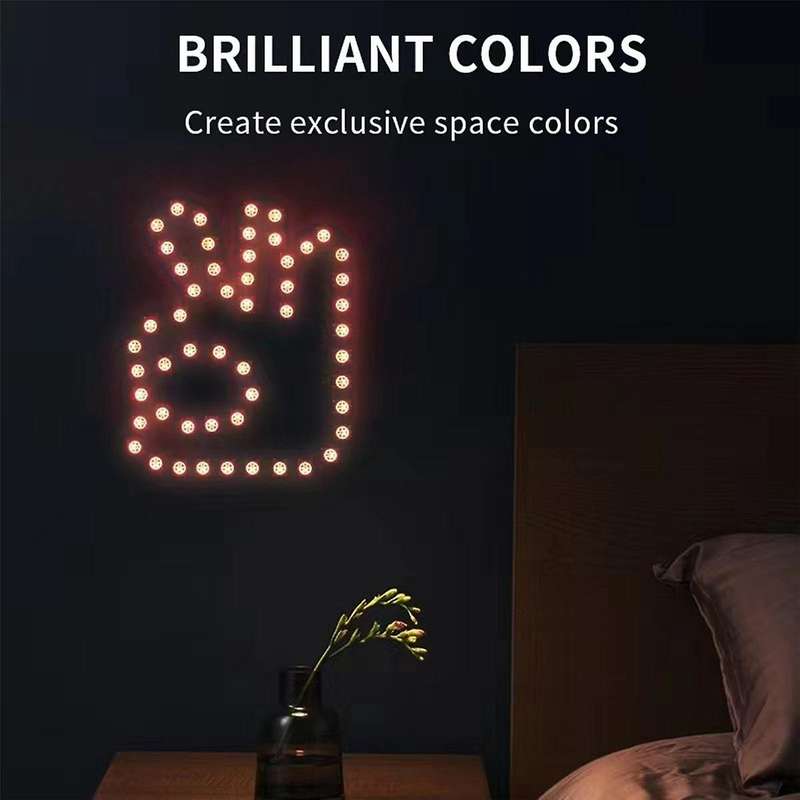 Universal Funny Car Finger Light with Remote Victory Gesture Lamp Glow Panel Sticker for Car Window