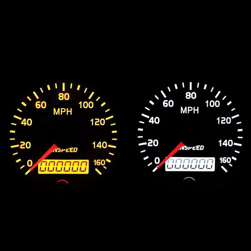 Universal Speedometer 12V/24V Odometer 85mm 160MPH for Car Motorcycle LCD Tachometer