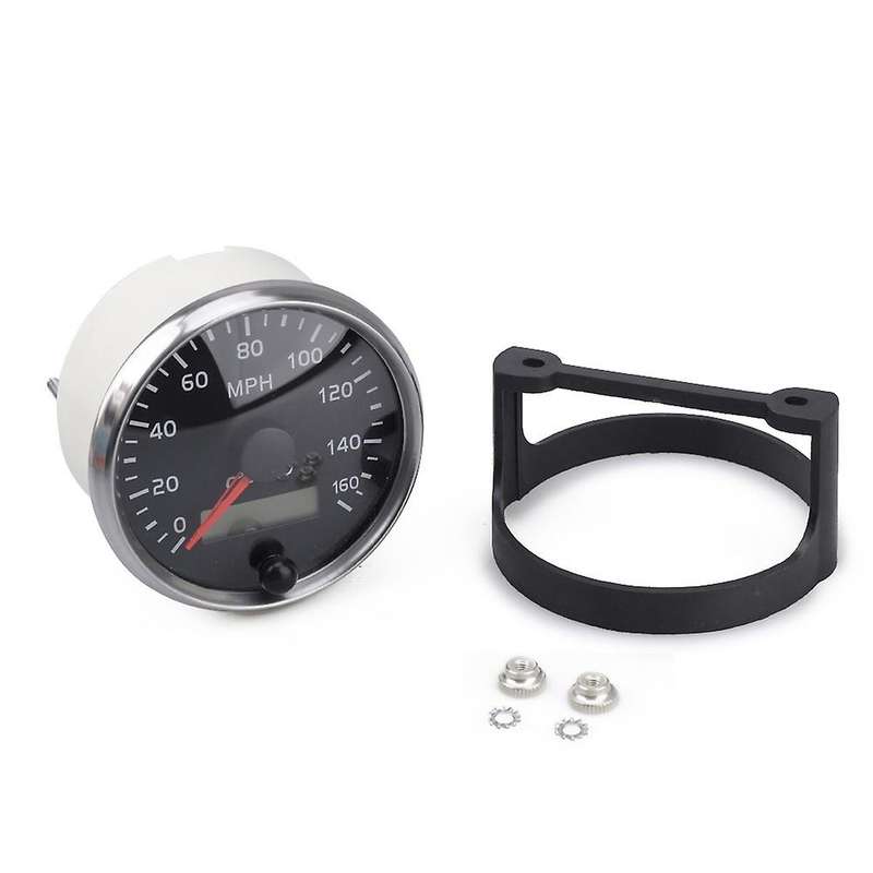 Universal Speedometer 12V/24V Odometer 85mm 160MPH for Car Motorcycle LCD Tachometer
