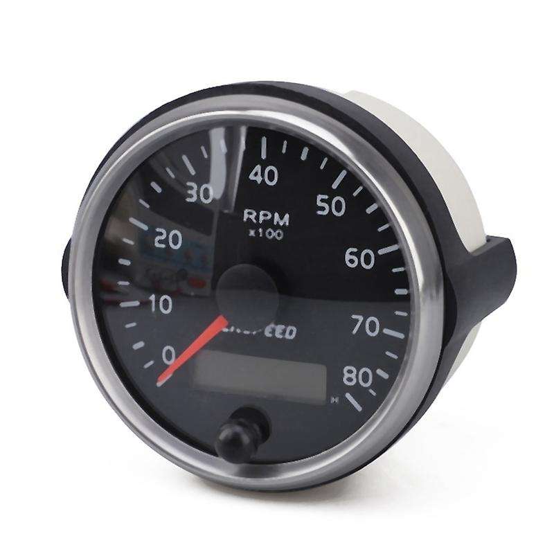 Universal Speedometer 12V/24V Odometer 85mm 0-8000RPM for Car Motorcycle LCD Tachometer