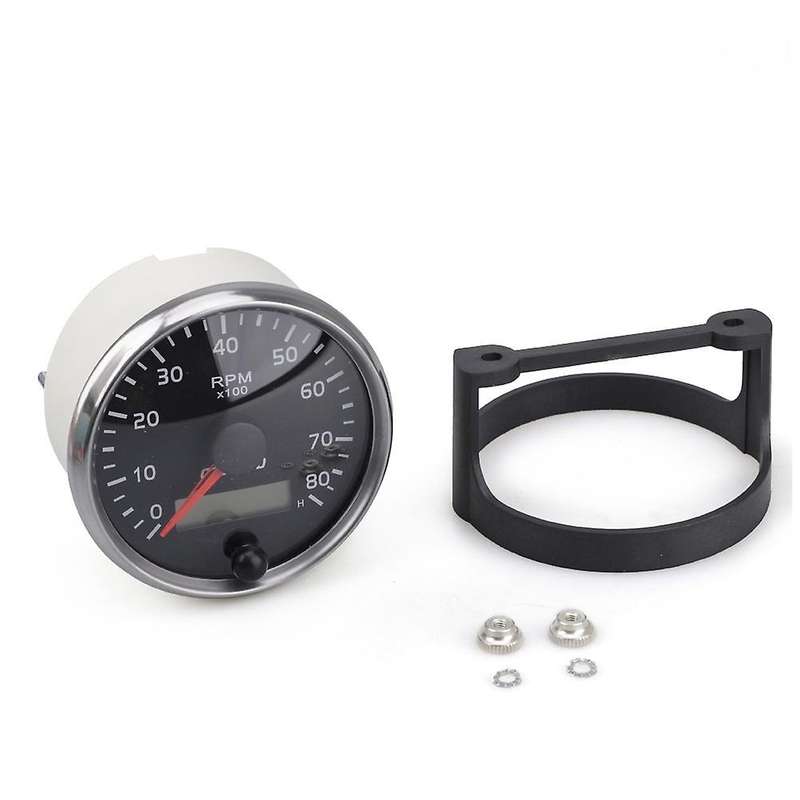 Universal Speedometer 12V/24V Odometer 85mm 0-8000RPM for Car Motorcycle LCD Tachometer