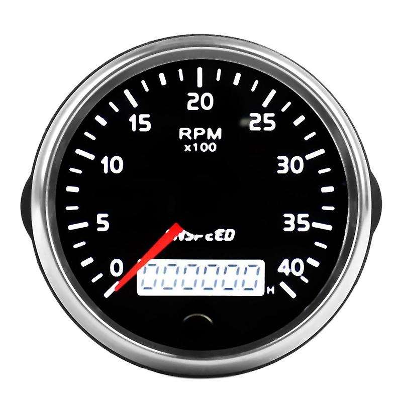 Universal GPS Speedometer 12V/24V Odometer 85mm 0-4000RPM for Car Motorcycle LCD Tachometer