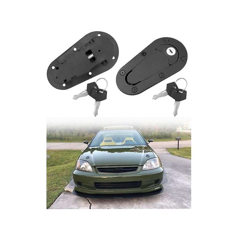 Universal Hood Locks Hood Locks Hood Pins Hood Lock Kit Car Accessories,with Lock Black