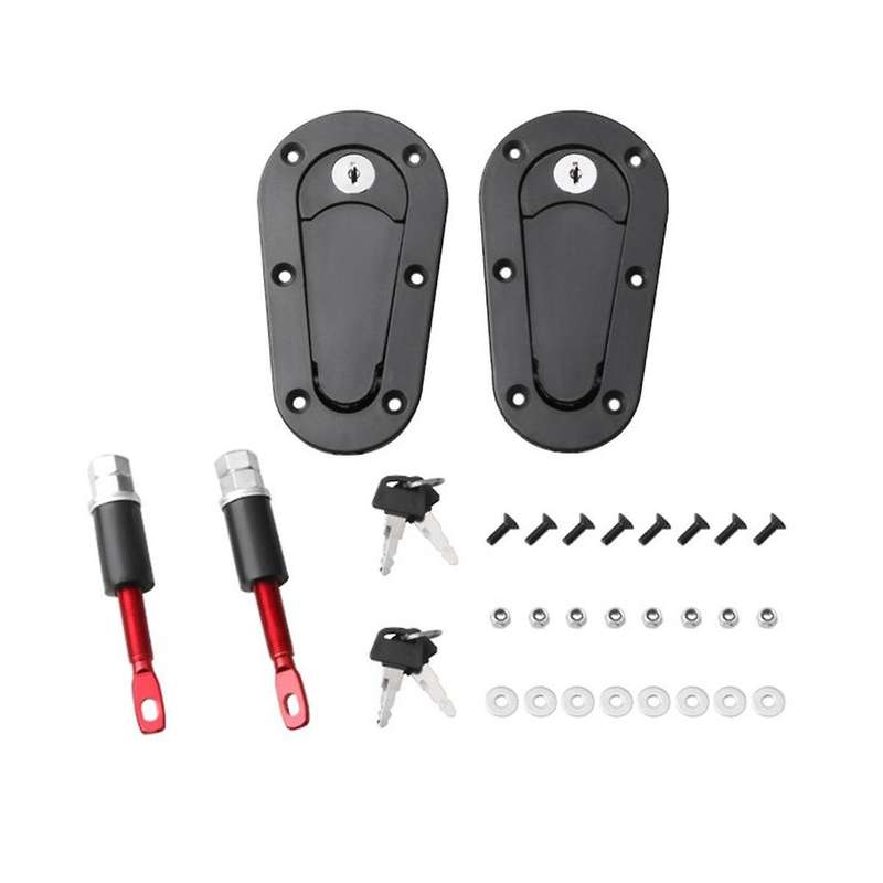 Universal Hood Locks Hood Locks Hood Pins Hood Lock Kit Car Accessories,with Lock Black