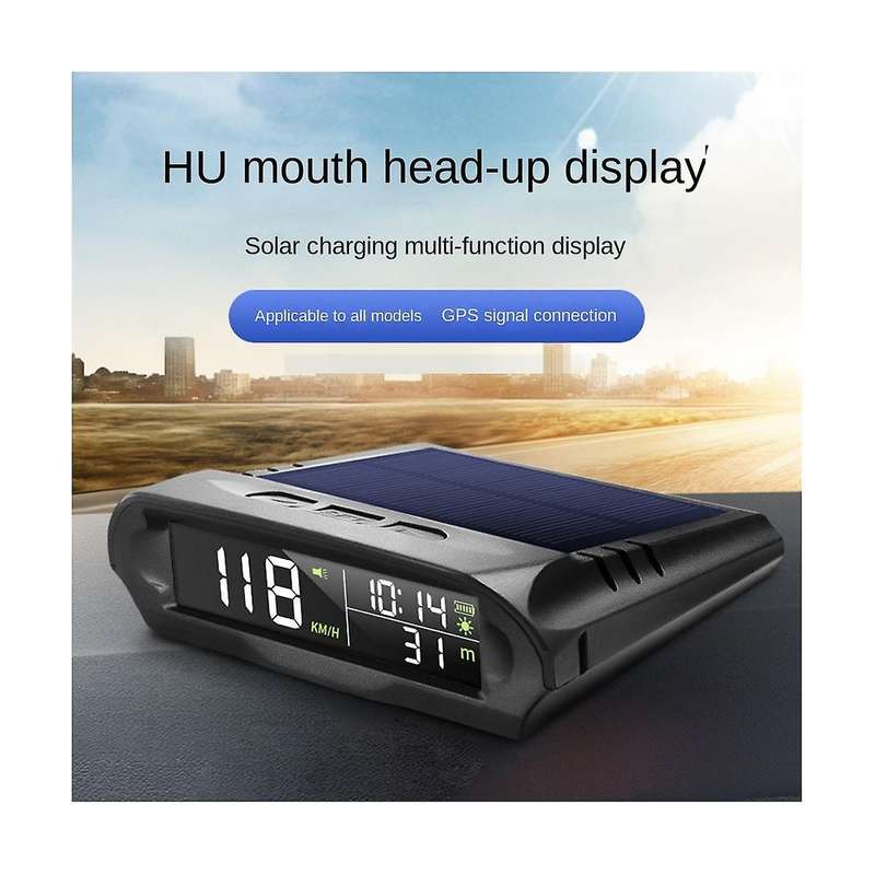 Universal Hud X 98 Car Solar Digital Meter Gps Speedometer Overspeed Alarm Distance Altitude
