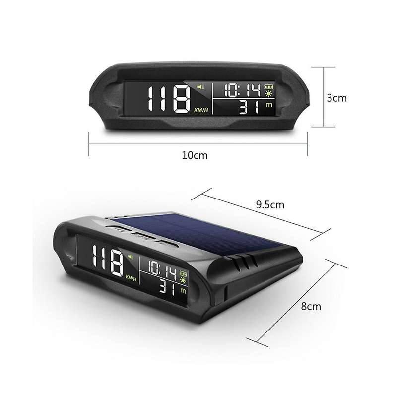 Universal Hud X 98 Car Solar Digital Meter Gps Speedometer Overspeed Alarm Distance Altitude