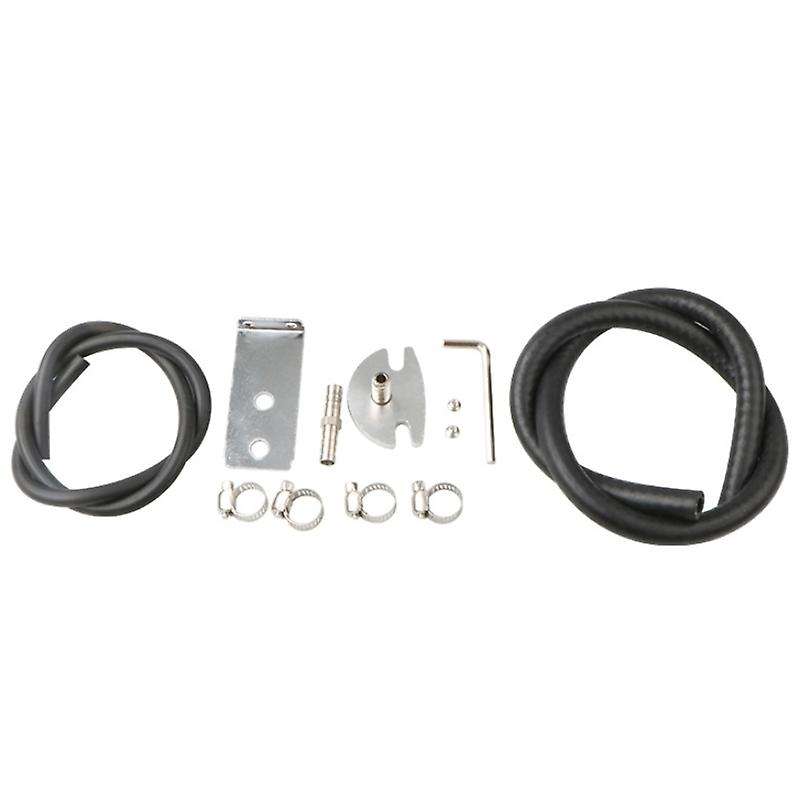 Universal JDM Adjustable Fuel Pressure Regulator 0-140 PSI Gauge Gas Hose Kit (Black)