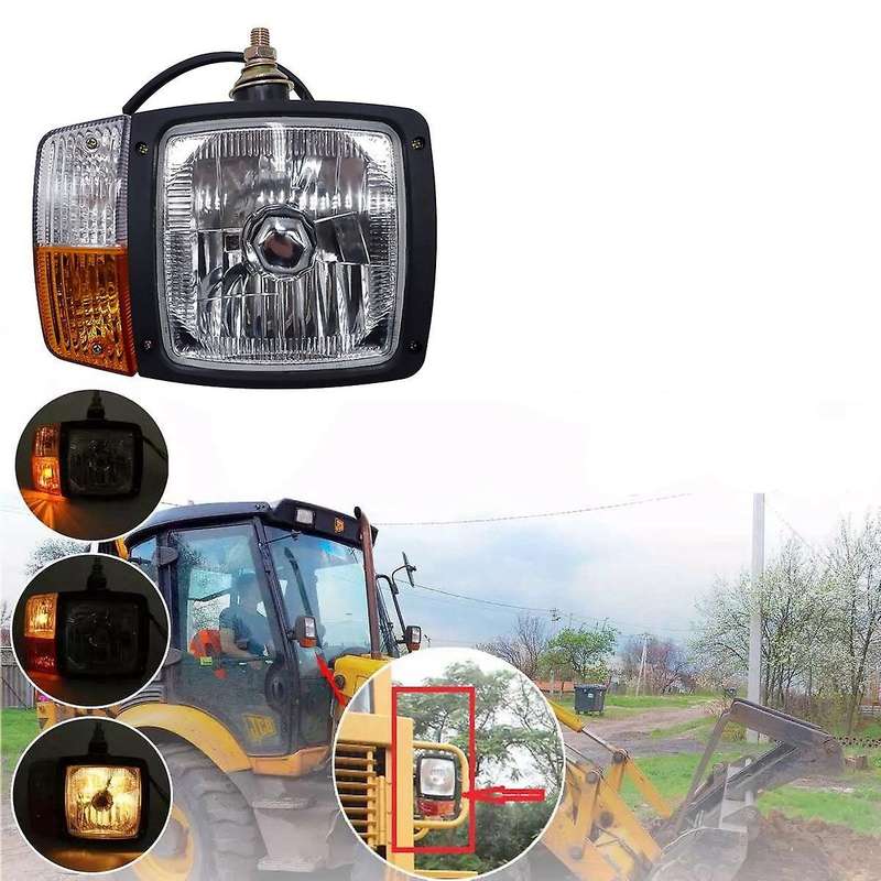 Universal LED Turn Signal Indicator Work Light Headlights,for Tractor Trailer Excavator Truck Left S