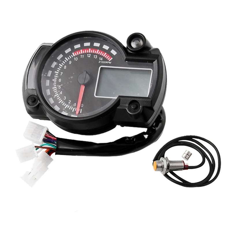 Universal Lcd Digital Motorcycle Odometer Speedometer Instrument for Adjustable Max 299km/h 7 Colors