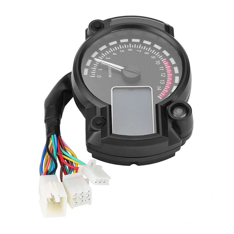 Universal Lcd Digital Motorcycle Odometer Speedometer Instrument for Adjustable Max 299km/h 7 Colors