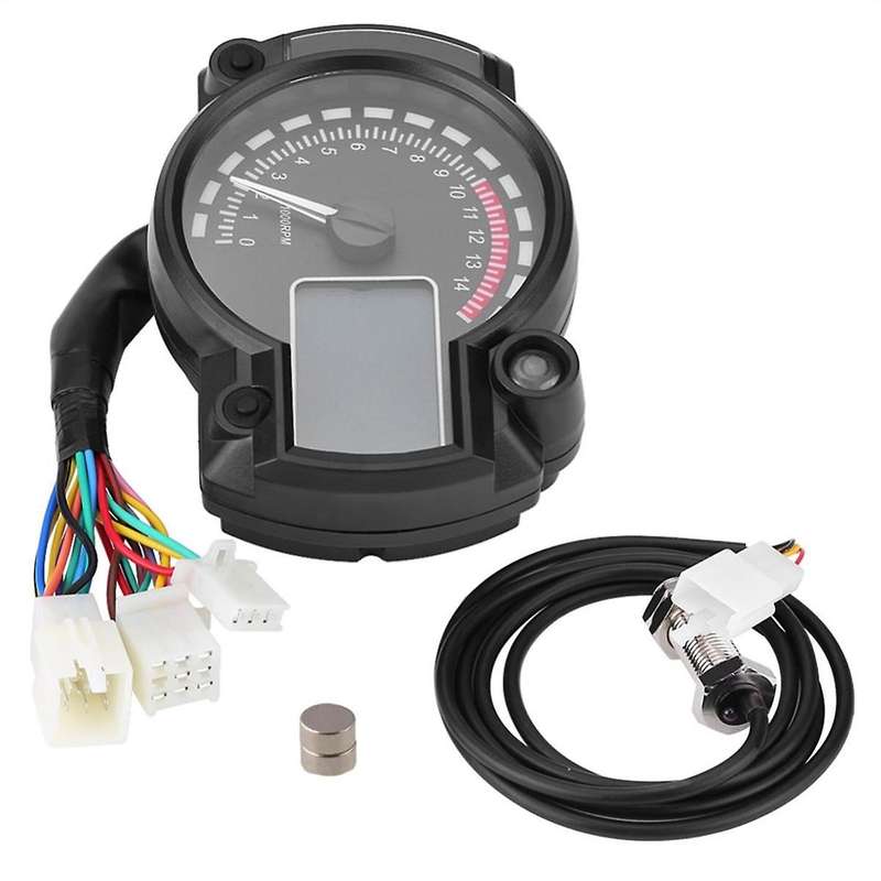 Universal Lcd Digital Motorcycle Odometer Speedometer Instrument for Adjustable Max 299km/h 7 Colors