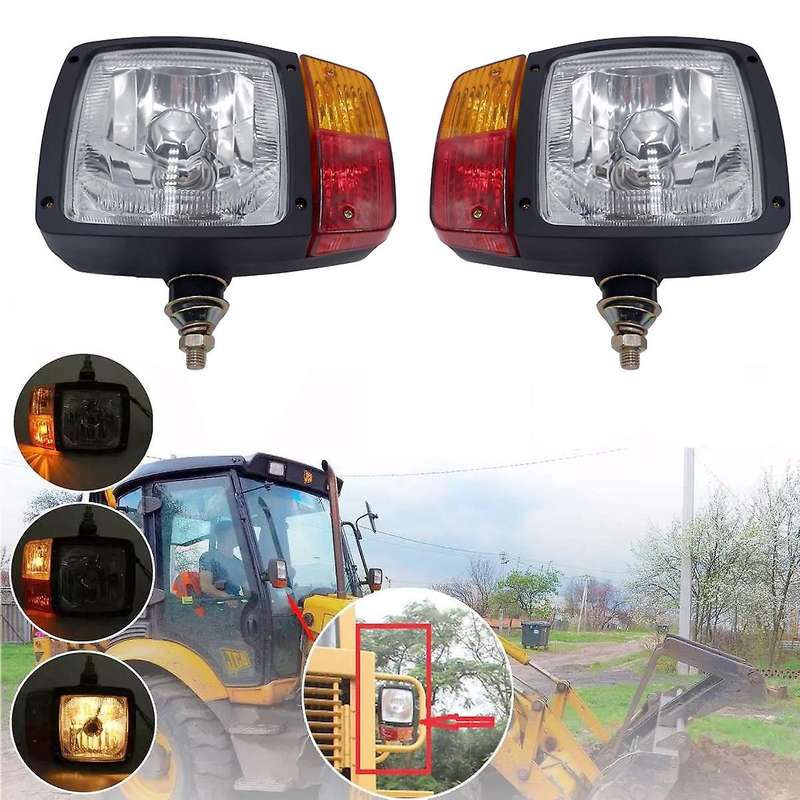 Universal LED Turn Signal Indicator Work Light Headlights for Tractor Trailer Excavator Truck Left S