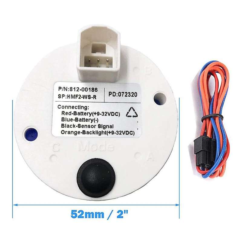 Universal Marine Fuel Gauge Digital Fuel Level Gauge Waterproof Fuel Meter 7 Color Backlight 52mm 12