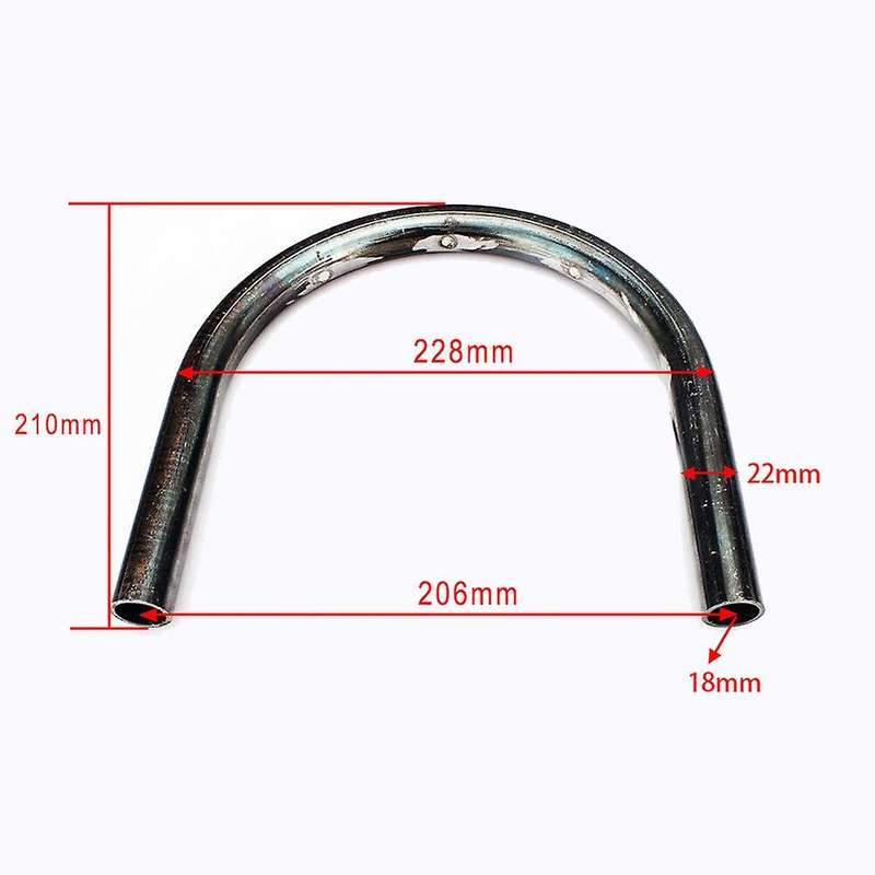 Universal Modified 7/8 Inch Motorcycle Cafe Steel Rear Seat Frame Hoop Loop LED Brake Turn Tail Ligh