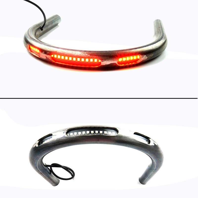 Universal Modified 7/8 Inch Motorcycle Cafe Steel Rear Seat Frame Hoop Loop LED Brake Turn Tail Ligh