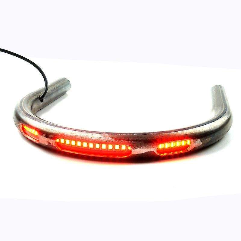 Universal Modified 7/8 Inch Motorcycle Cafe Steel Rear Seat Frame Hoop Loop LED Brake Turn Tail Ligh