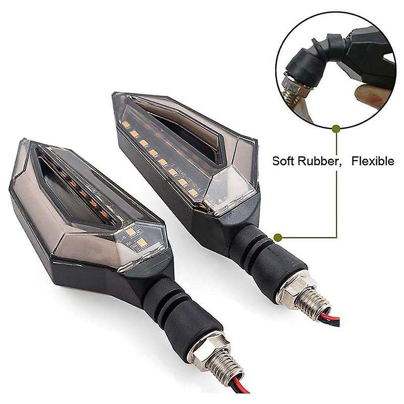 Universal Motorcycle 12 LED Turn Signal Lights Blinker Front Rear Lights Indicator for